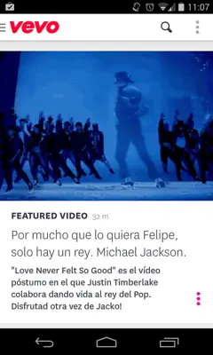 Vevo android App screenshot 1