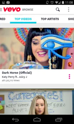 Vevo android App screenshot 3